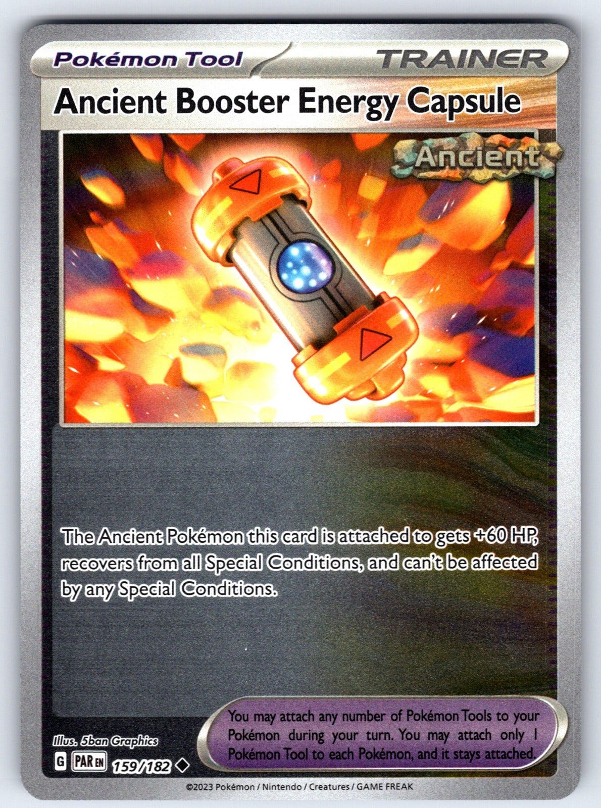 Ancient Booster Energy Capsule Reverse Holo Uncommon SV04: Paradox Rift 159/182 