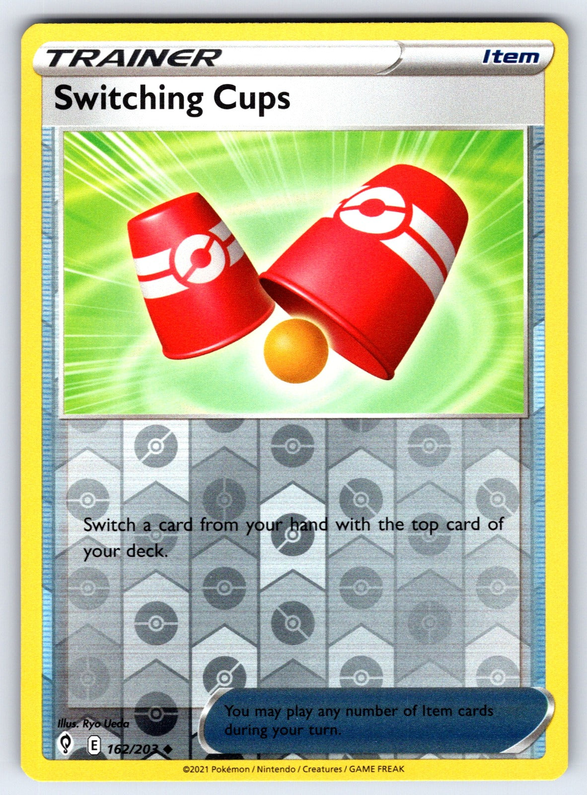 Switching Cups Reverse Holo Uncommon SWSH07: Evolving Skies 162/203 NM 2021