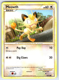 Meowth Common HeartGold SoulSilver 75/123 LP 2010