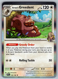 Arven's Greedent Holo Rare SV10: Destined Rivals 159/182 NM 2025