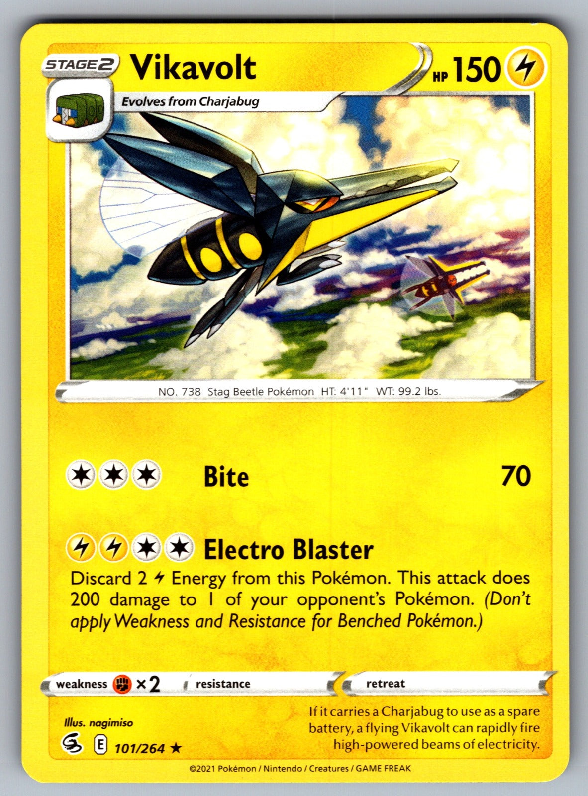 Vikavolt Rare SWSH08: Fusion Strike 101/264 NM 2021