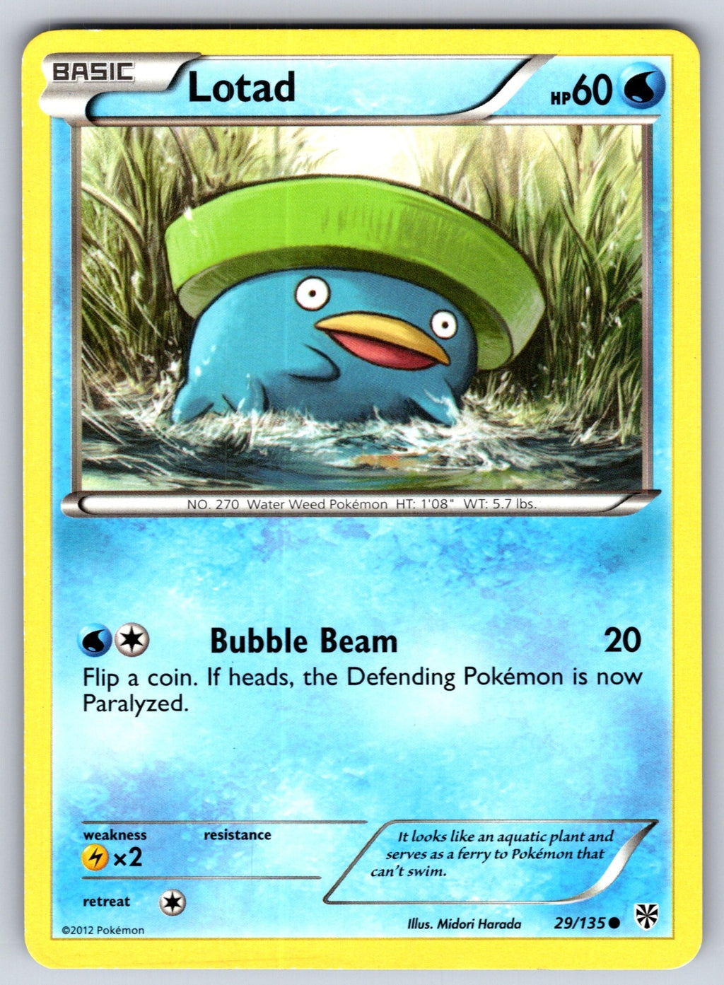 Lotad Common Plasma Storm 29/135 LP 2013