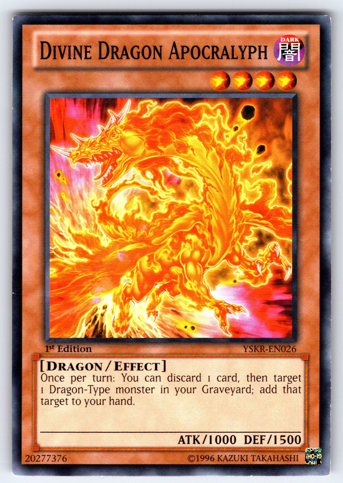 Divine Dragon Apocralyph 1st Edition Common Starter Deck: Kaiba Reloaded YSKR-EN