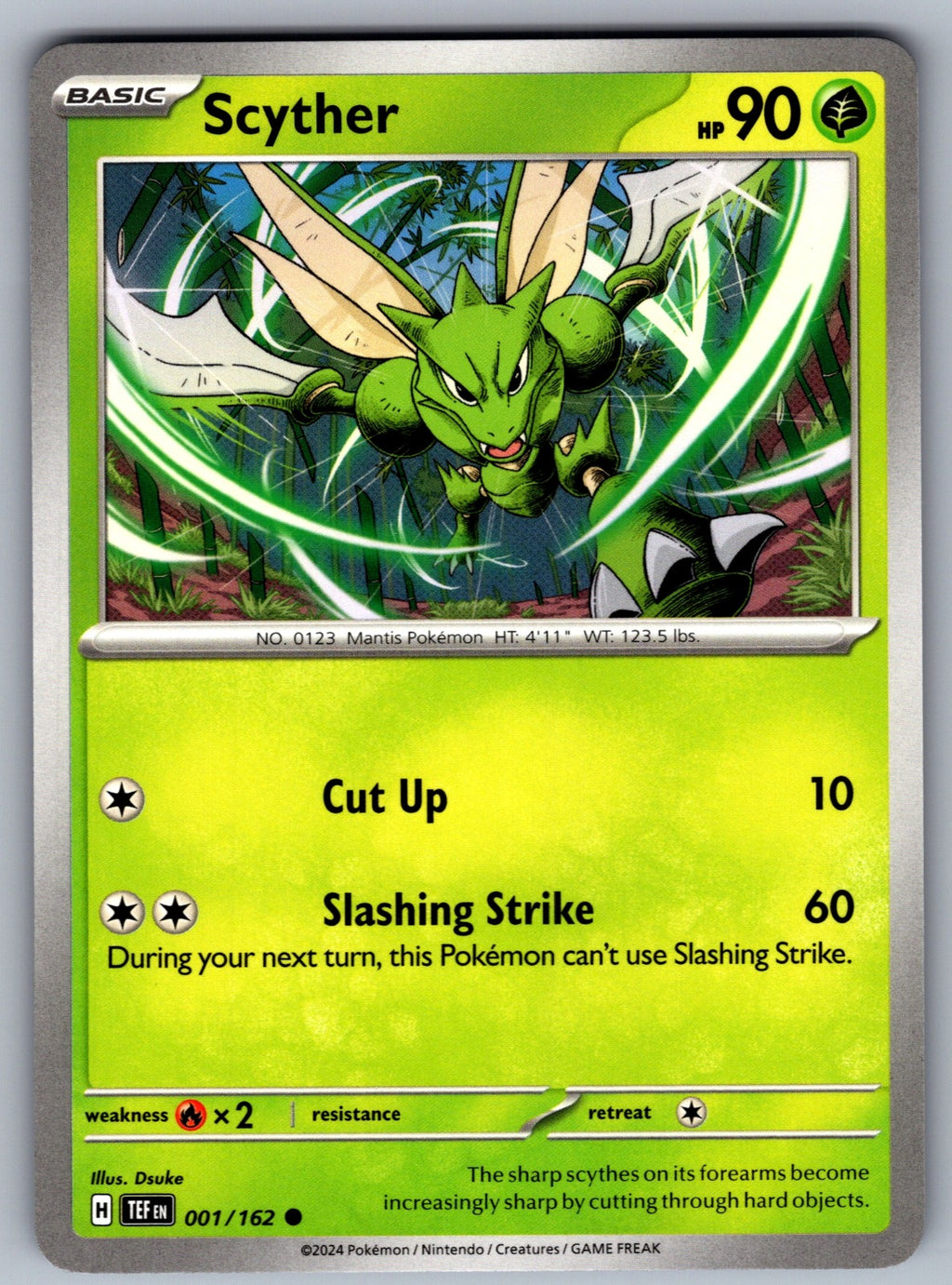 Scyther Common SV05: Temporal Forces 001/162 NM 2024