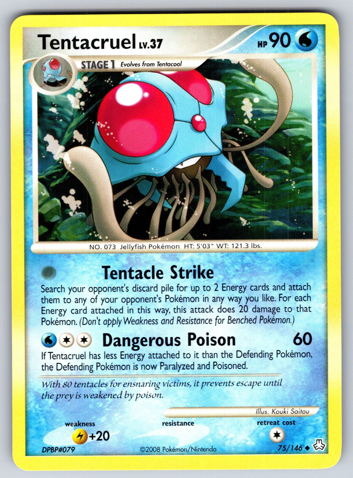 Tentacruel Uncommon Legends Awakened 75/146 LP 2008