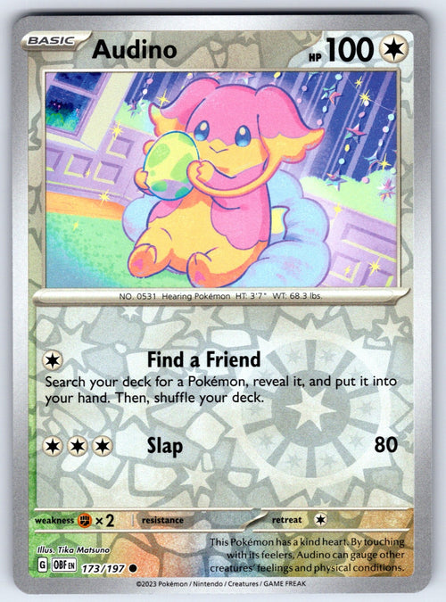 Audino Reverse Holo Common SV03: Obsidian Flames 173/197 NM 2023