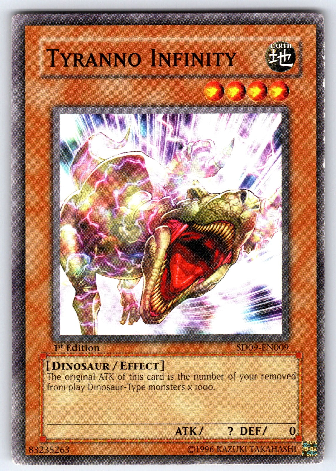 Tyranno Infinity 1st Edition Common Speed Duel GX: Midterm Destruction SGX4-ENC0