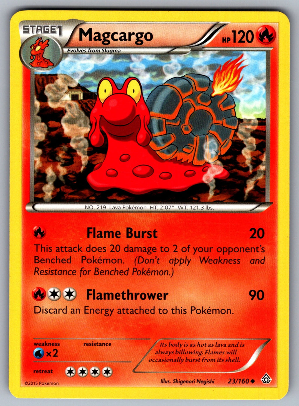 Magcargo Uncommon XY - Primal Clash 23/160 LP 2015