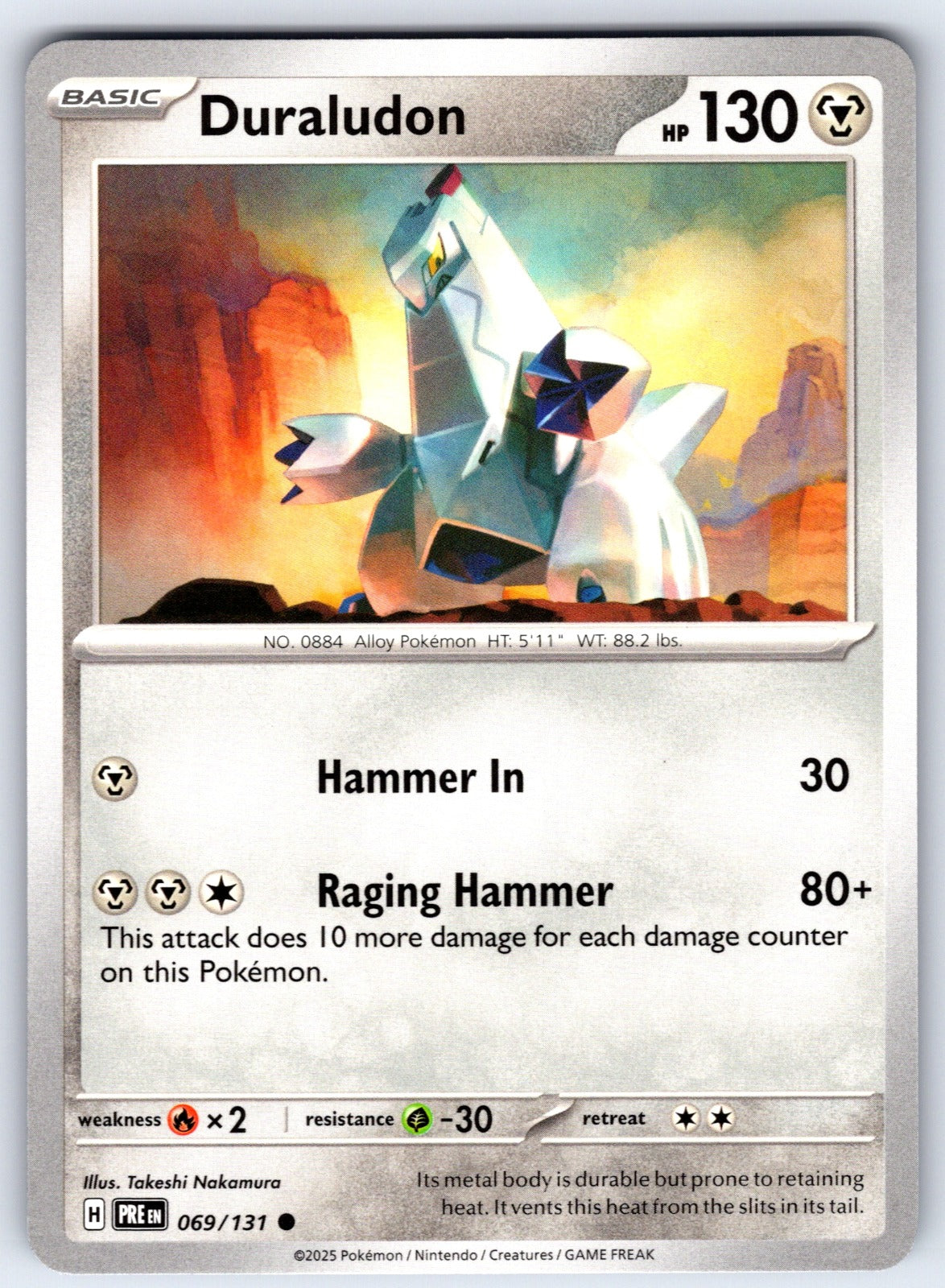 Duraludon Common SV: Prismatic Evolutions 069/131 NM 2025