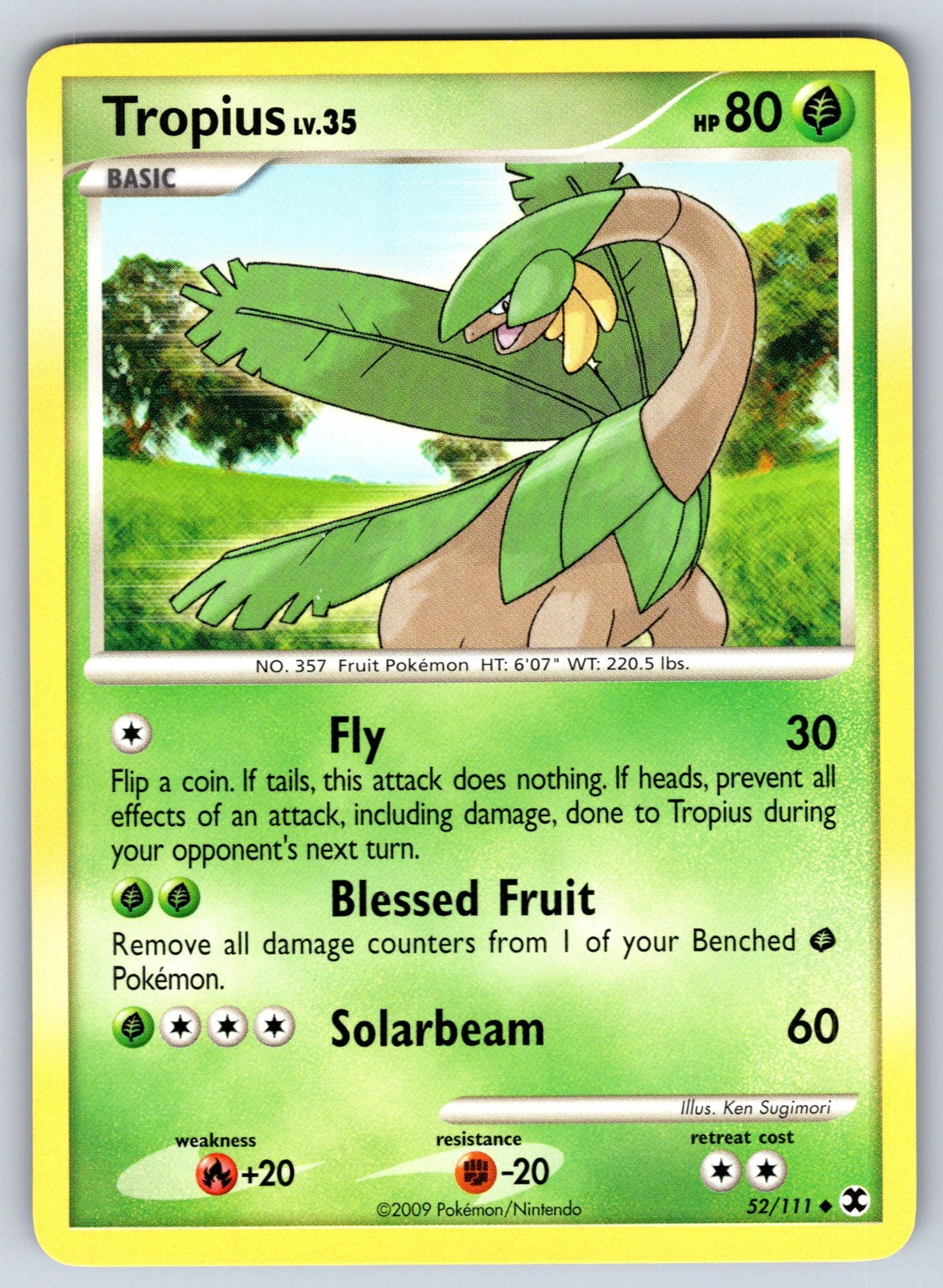Tropius Uncommon Rising Rivals 52/111 LP 2009