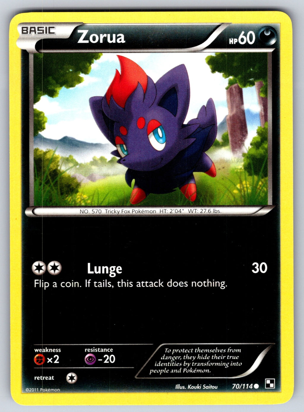 Zorua Common Black and White 70/114 LP 2011