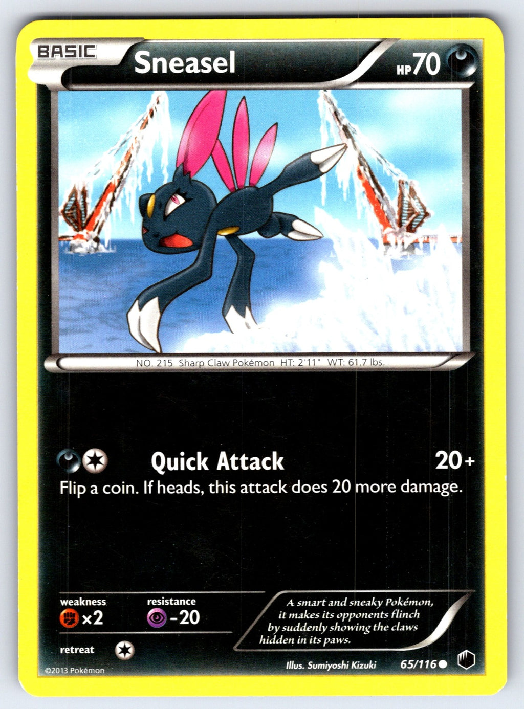 Sneasel Common Plasma Freeze 65/116 LP 2013