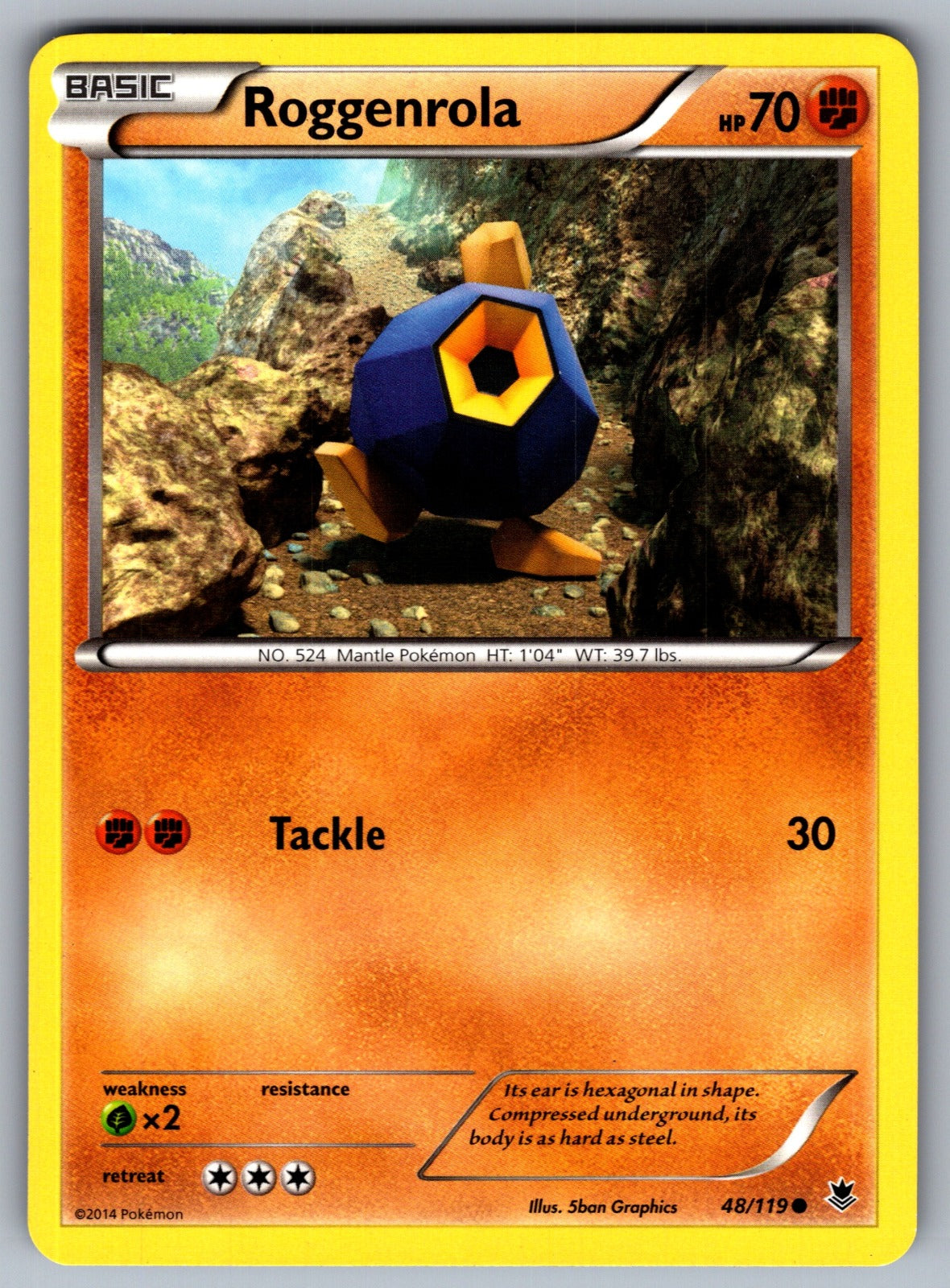Roggenrola Common XY - Phantom Forces 48/119 LP 2014