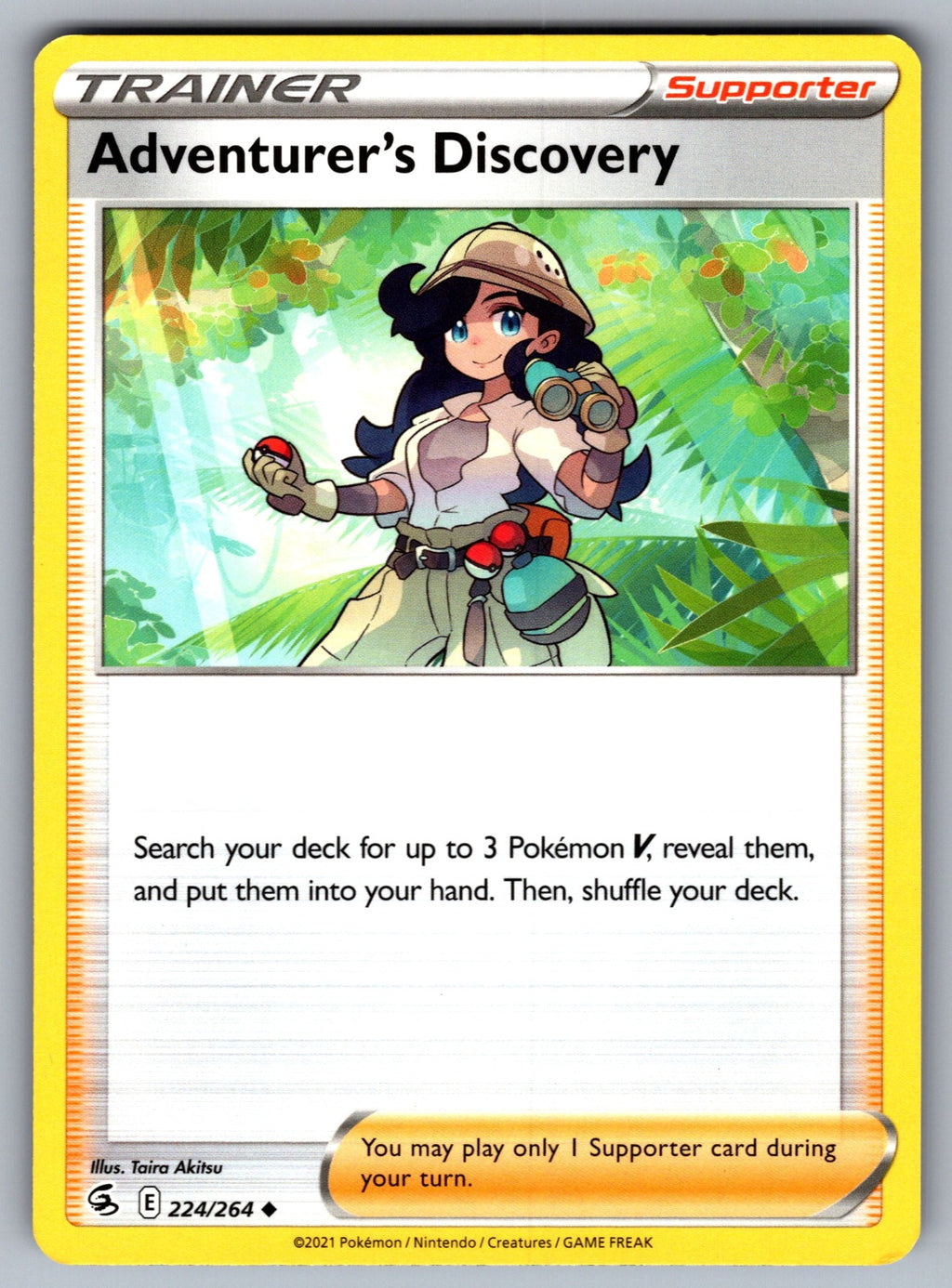 Adventurer's Discovery Uncommon SWSH08: Fusion Strike 224/264 NM 2021