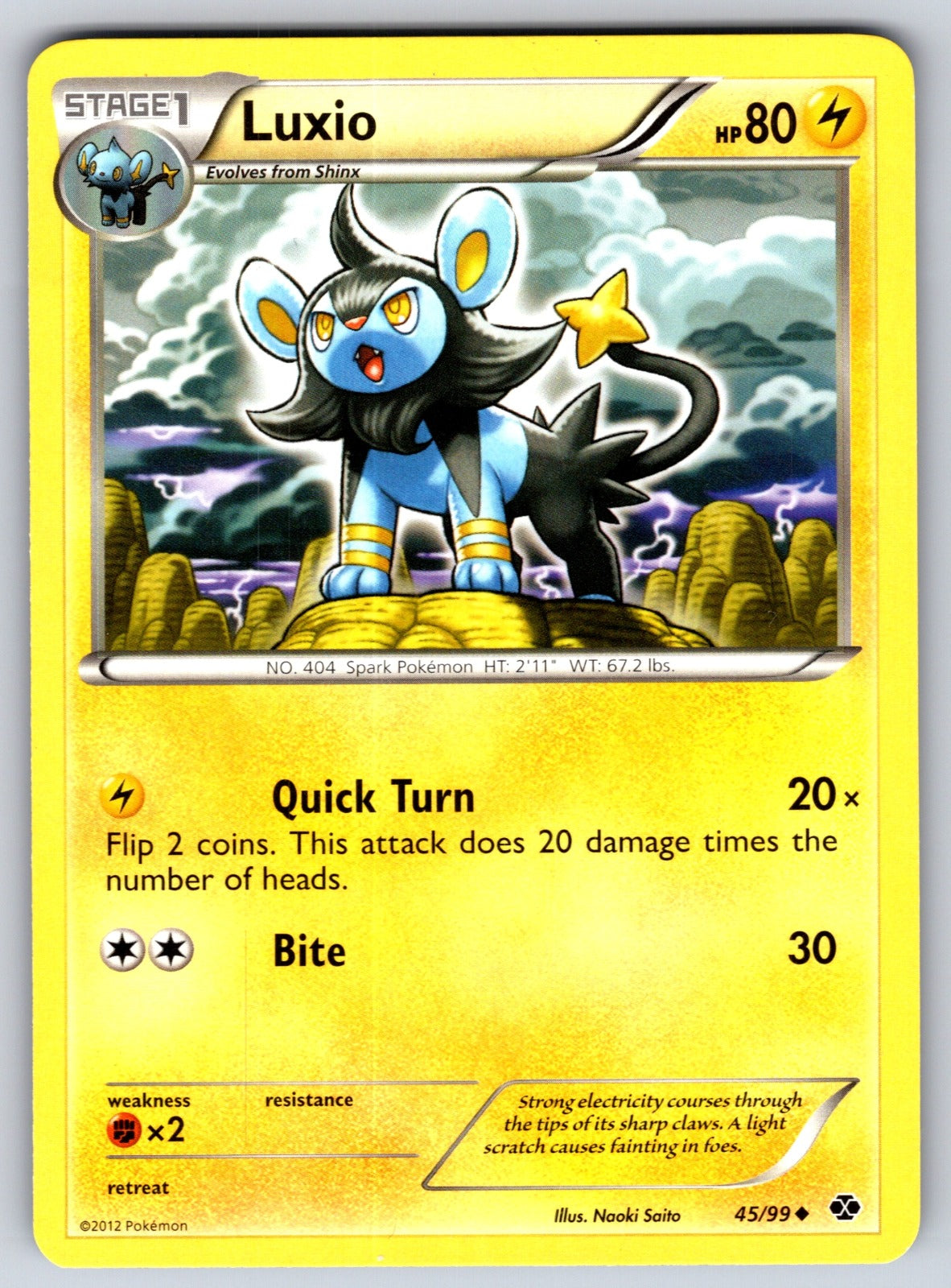 Luxio (45) Uncommon Next Destinies 45/99 LP 2012