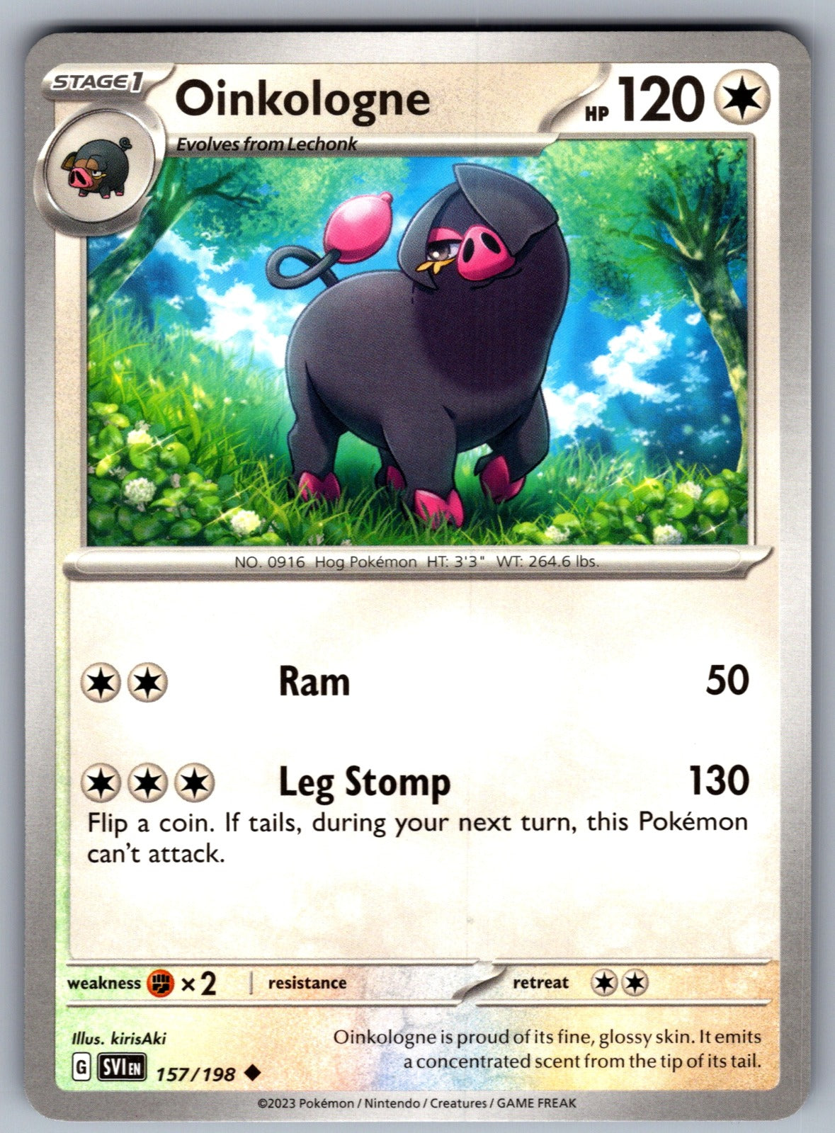 Oinkologne Uncommon SV01: Scarlet & Violet Base Set 157/198 NM 2023