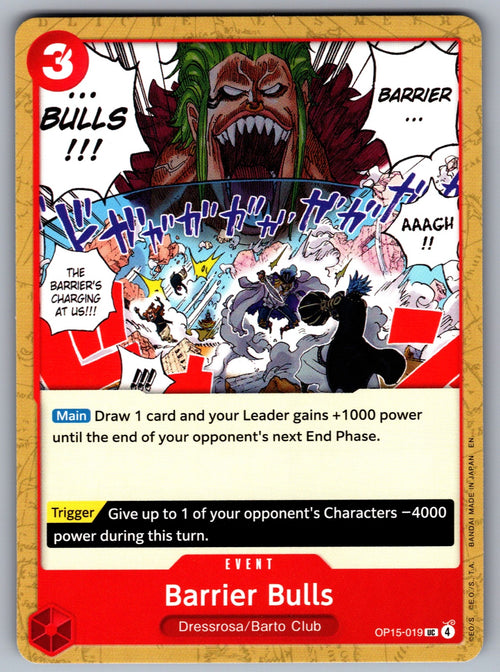 Barrier Bulls UC Adventure on Kami's Island Release Event Cards OP15-019 NM 2026