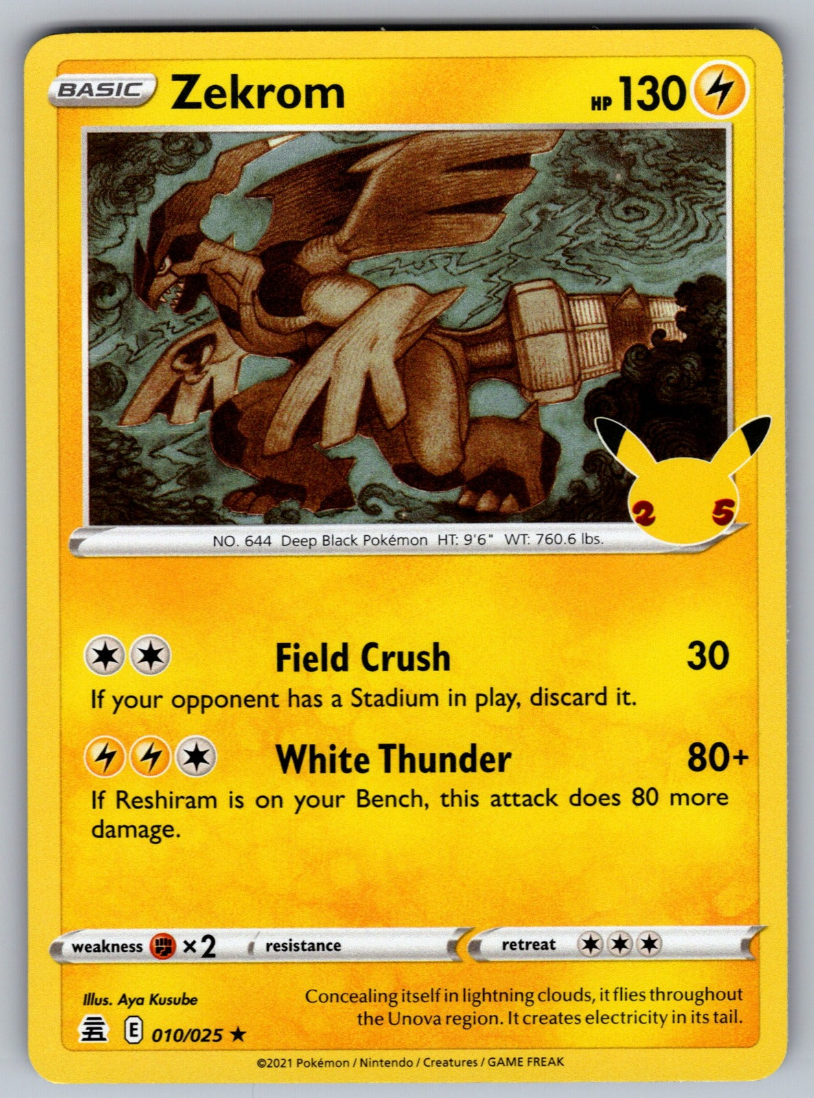 Zekrom Holo Rare Celebrations 010/025 NM 2021