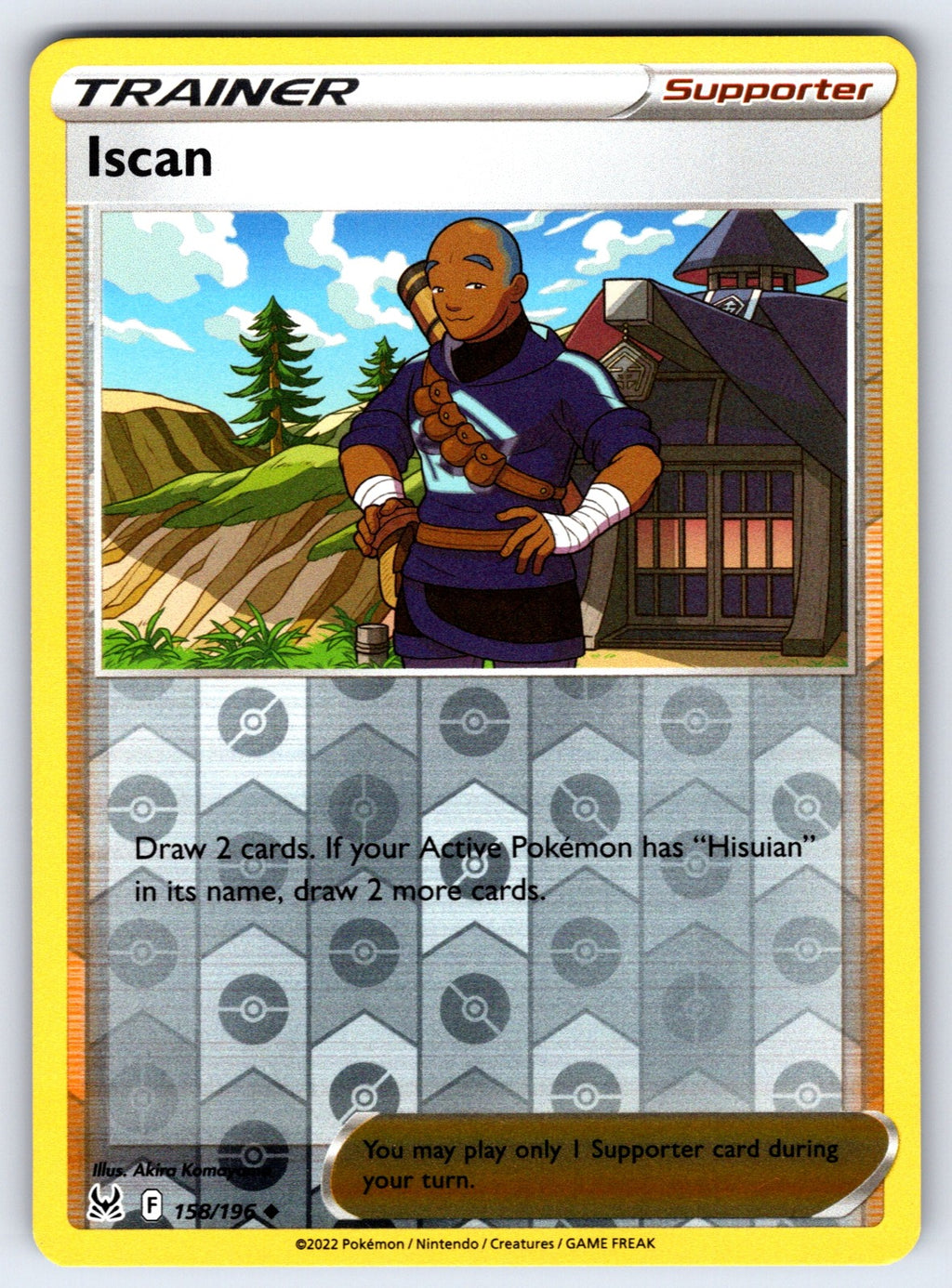 Iscan Reverse Holo Uncommon SWSH11: Lost Origin 158/196 NM 2022