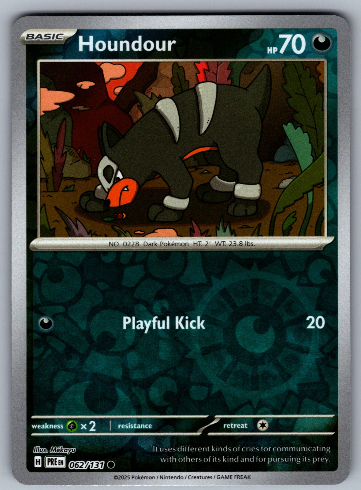 Houndour Reverse Holo Common SV: Prismatic Evolutions 062/131 NM 2025