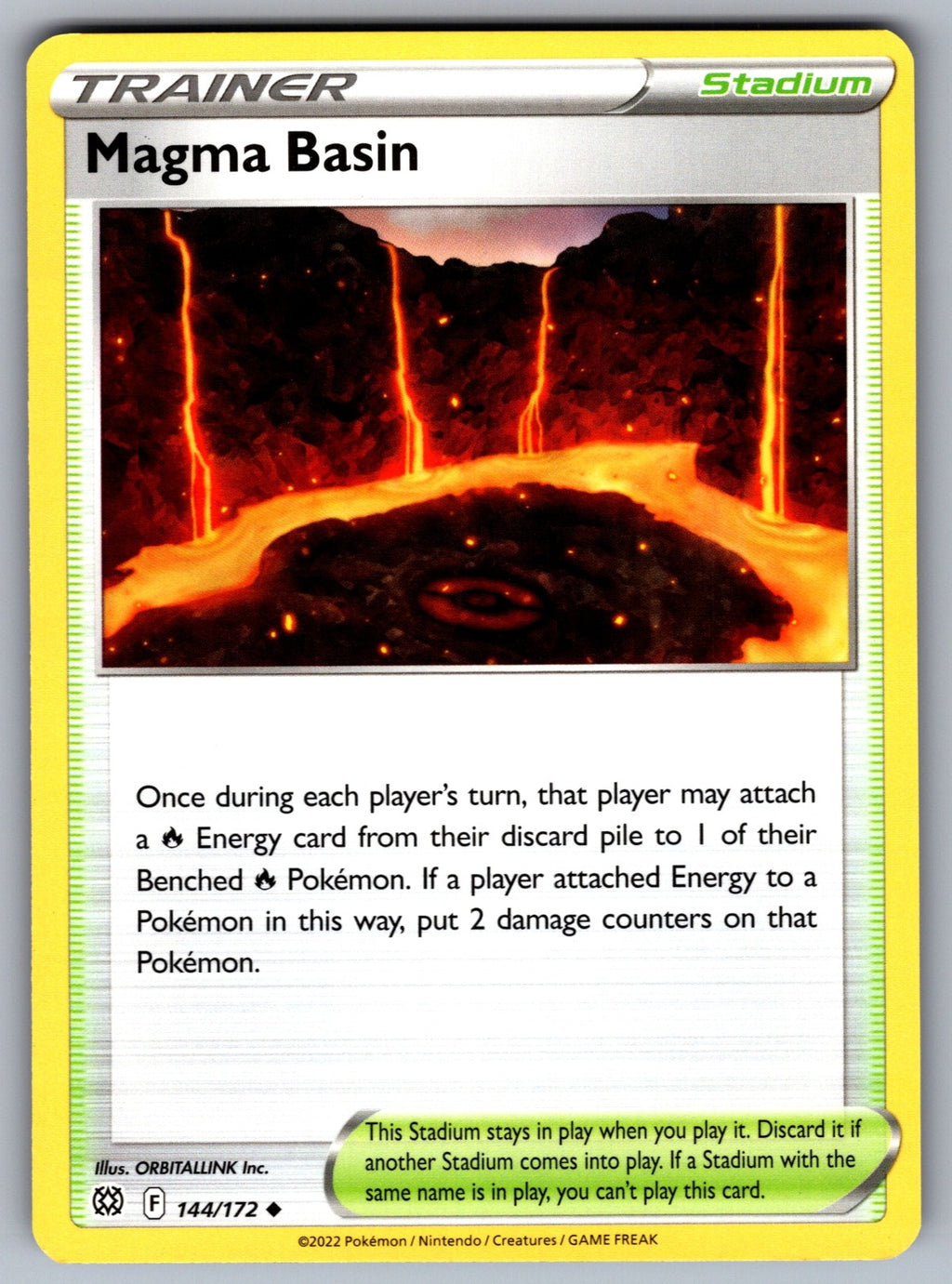 Magma Basin Uncommon SWSH09: Brilliant Stars 144/172 NM 2022