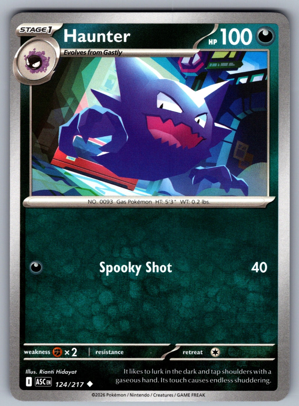 Haunter Uncommon ME: Ascended Heroes 124/217 NM 2026