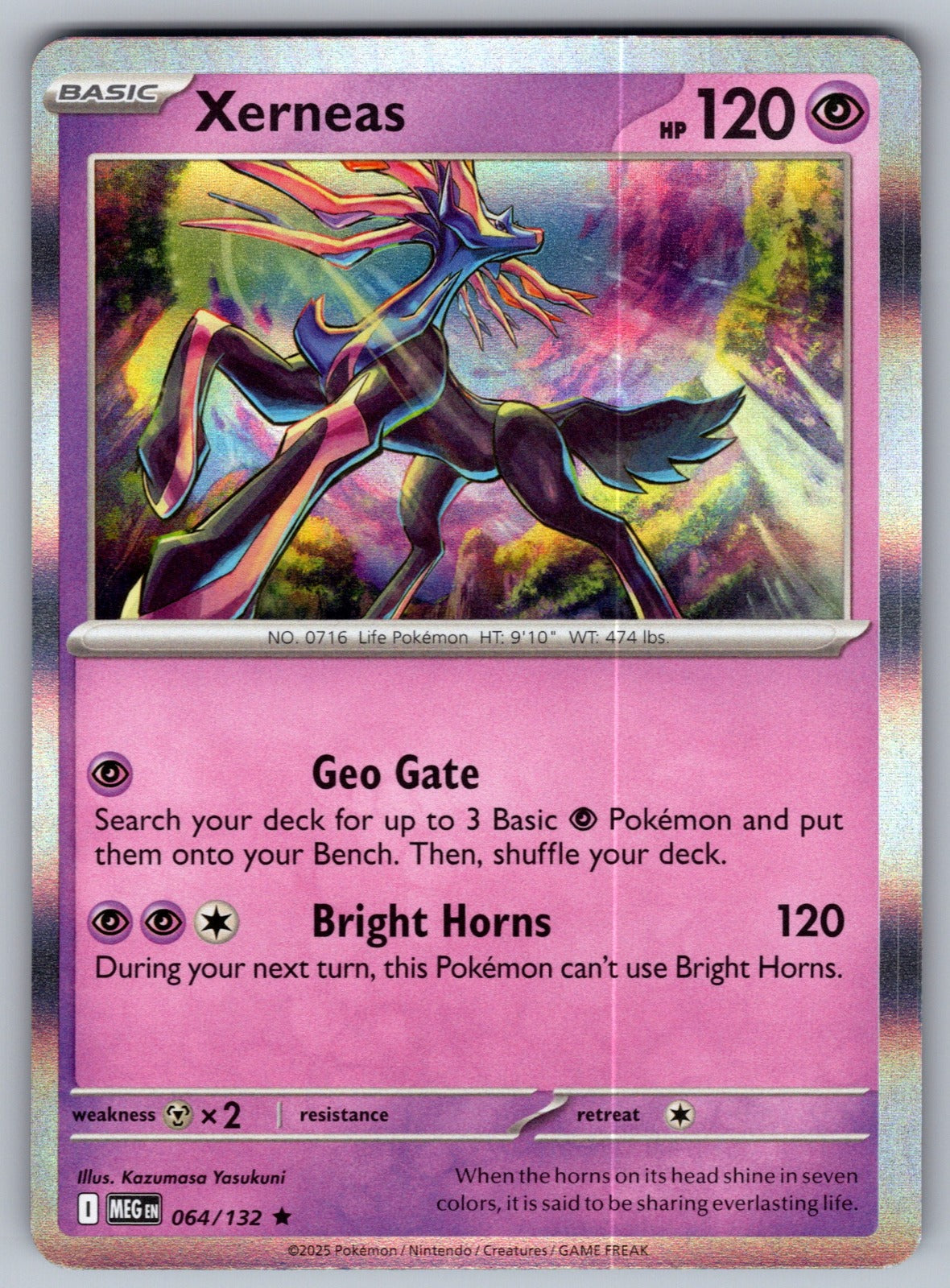 Xerneas Holo Rare ME01: Mega Evolution 064/132 NM 2025