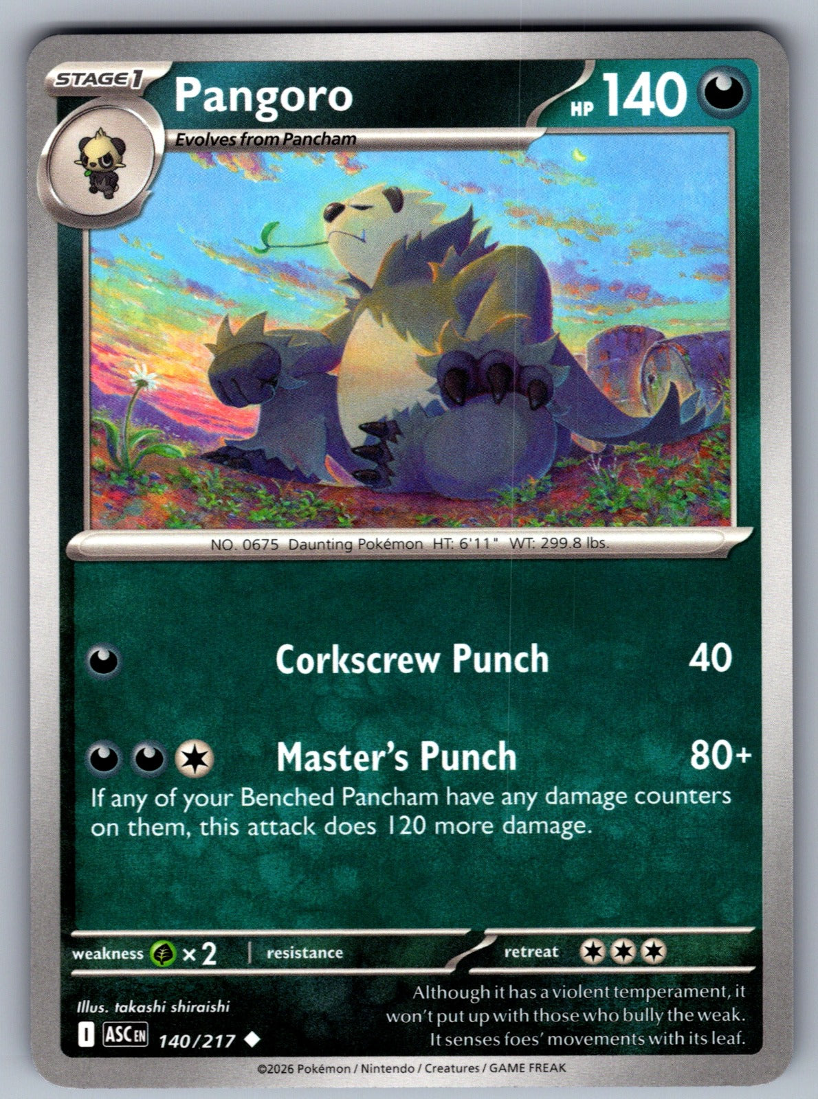 Pangoro Uncommon ME: Ascended Heroes 140/217 NM 2026