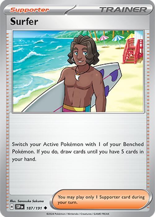 Surfer - Uncommon SV08: Surging Sparks 187/191 NM 2024
