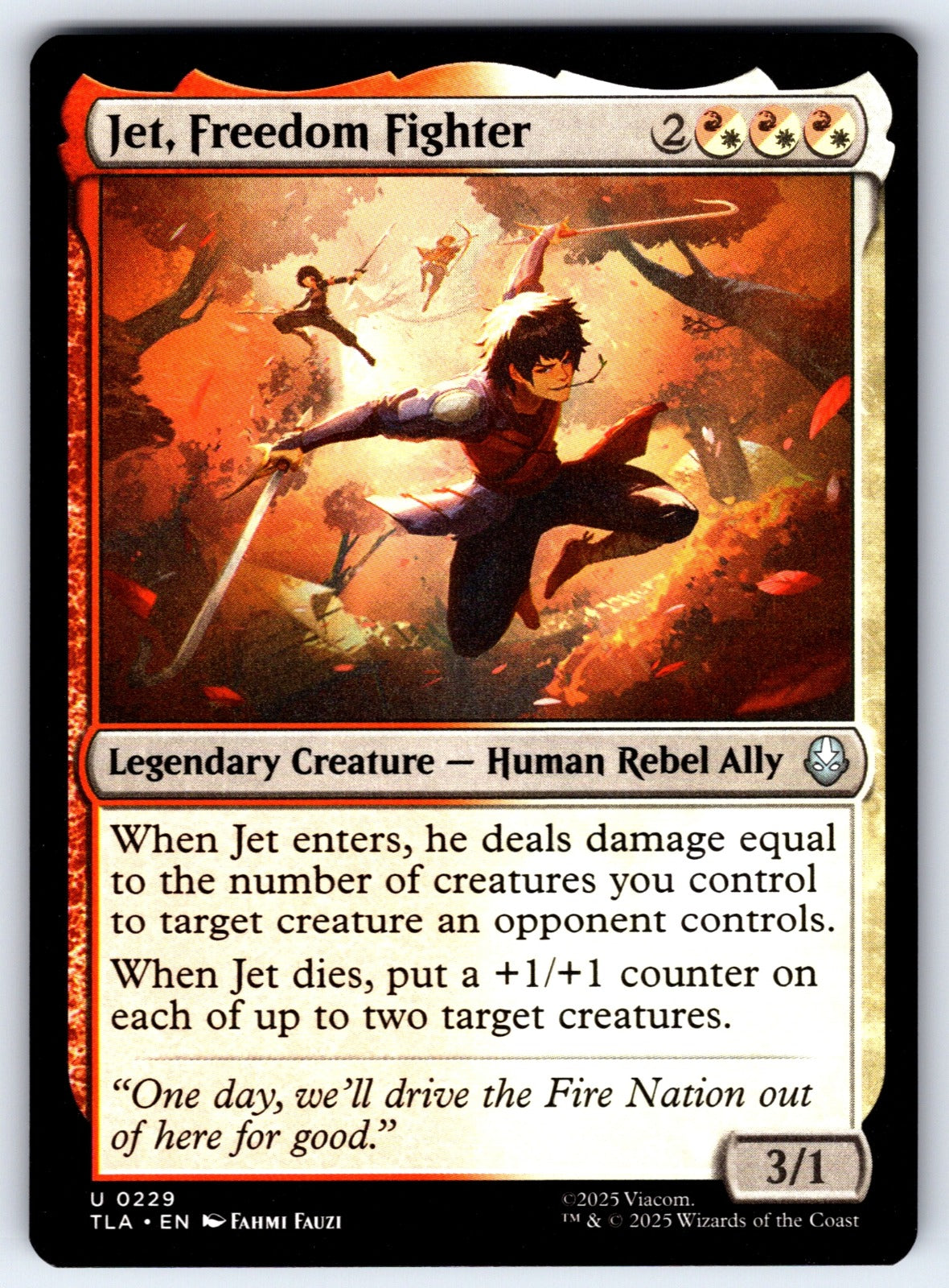 Jet, Freedom Fighter U Avatar: The Last Airbender 229 NM 2025
