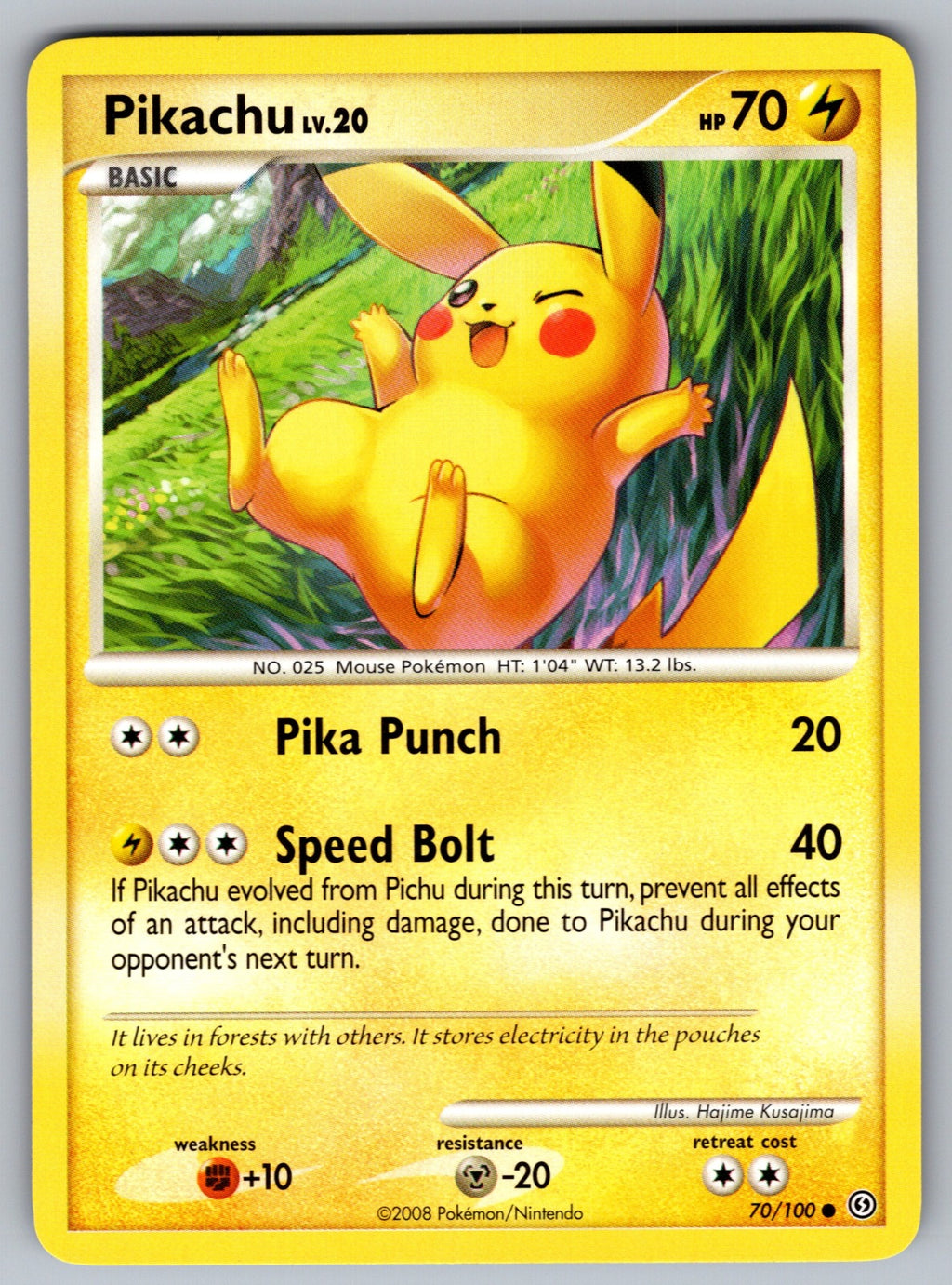 Pikachu Common Stormfront 70/100 NM 2008