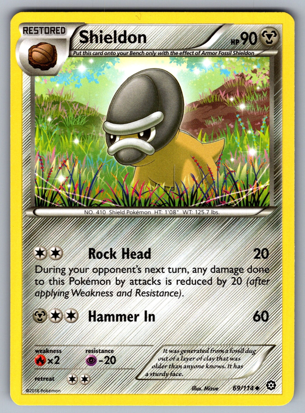 Shieldon Uncommon XY - Steam Siege 69/114 LP 2016