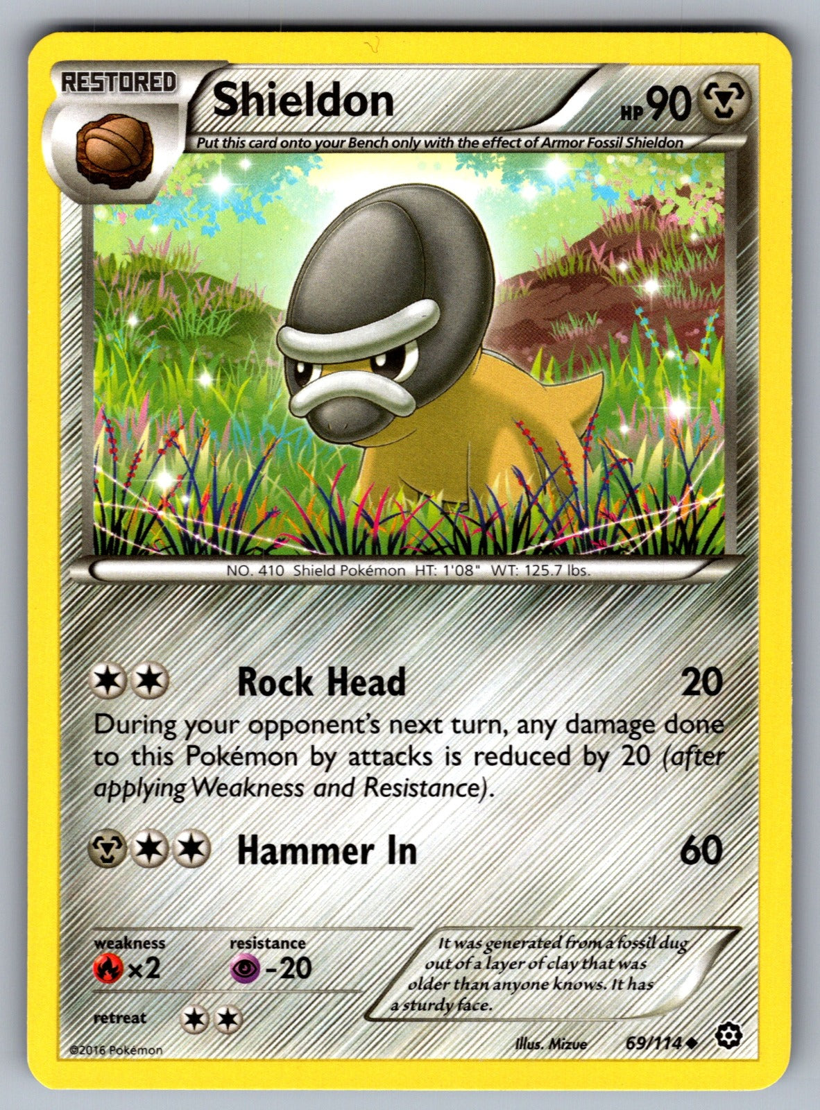 Shieldon Uncommon XY - Steam Siege 69/114 LP 2016