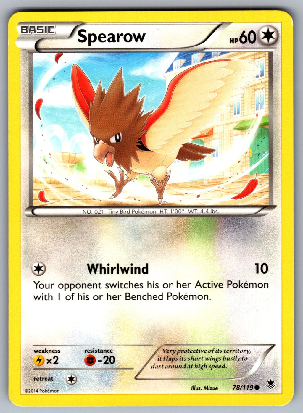 Spearow Common XY - Phantom Forces 78/119 LP 2014