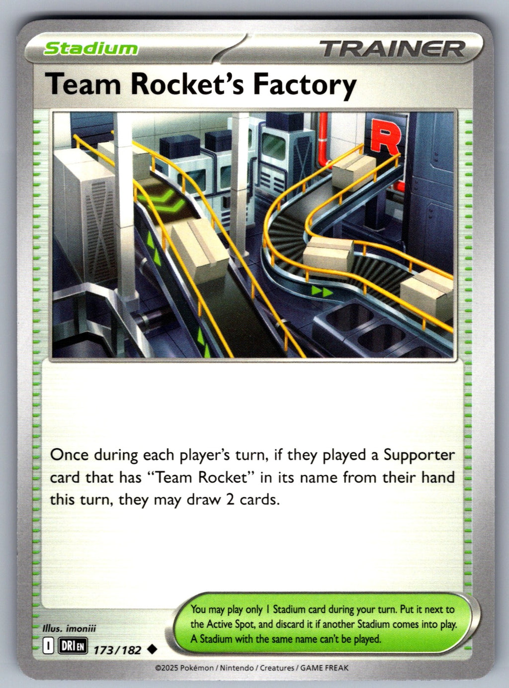 Team Rocket's Factory Uncommon SV10: Destined Rivals 173/182 NM 2025
