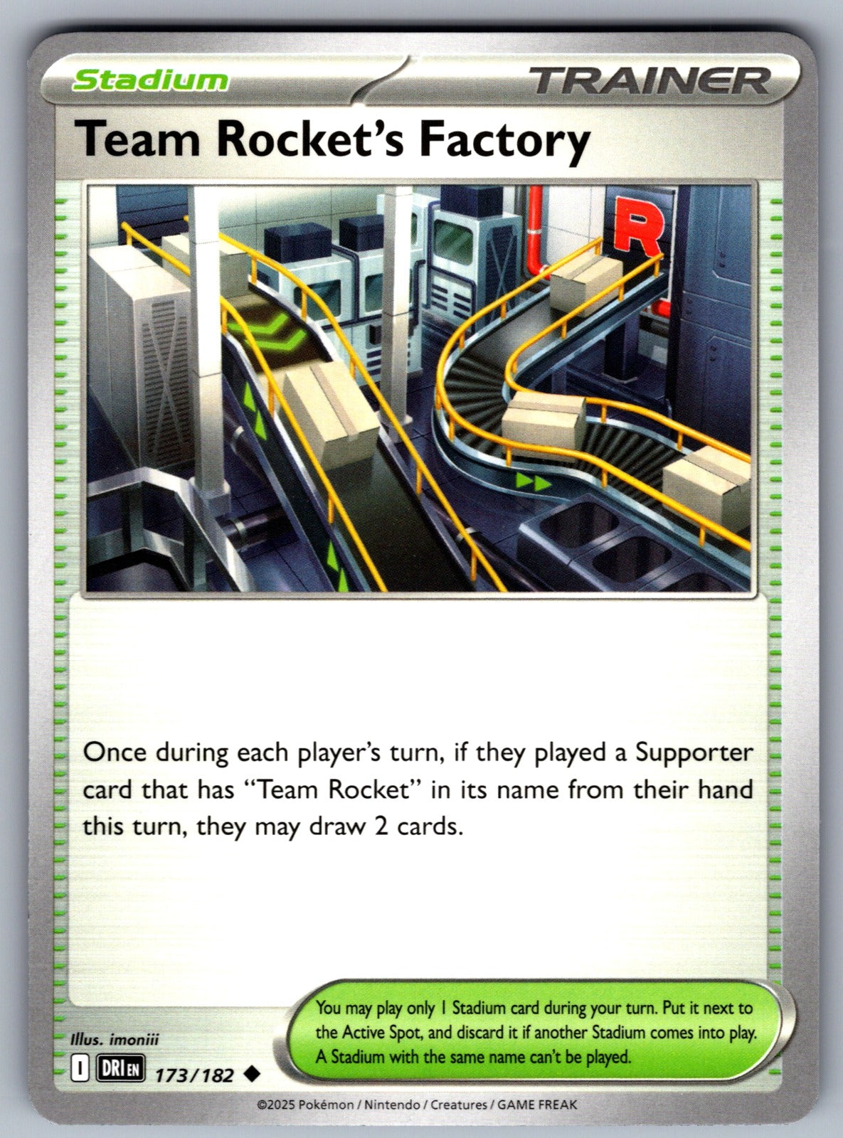 Team Rocket's Factory Uncommon SV10: Destined Rivals 173/182 NM 2025