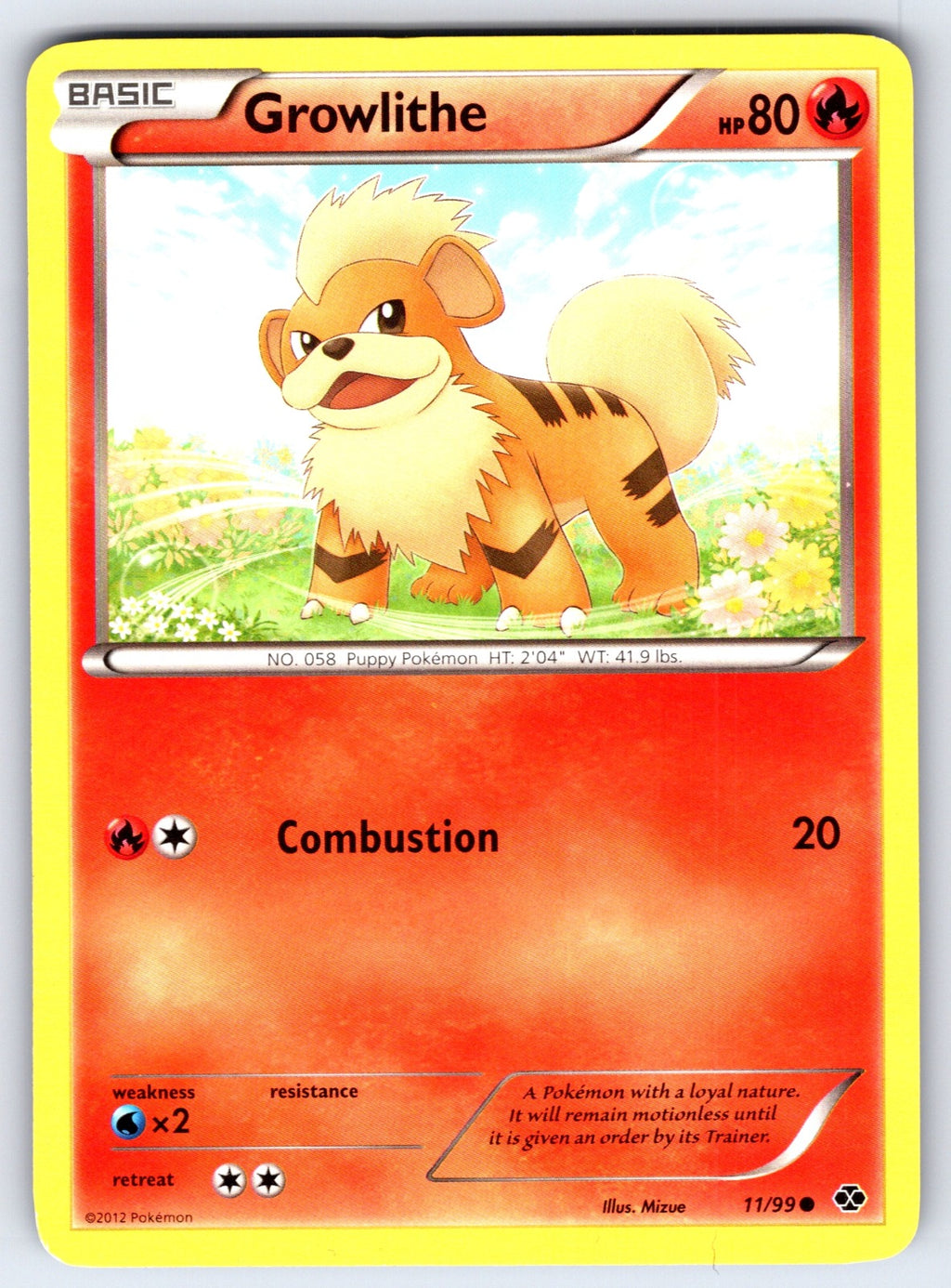 Growlithe (11) Common Next Destinies 11/99 LP 2012