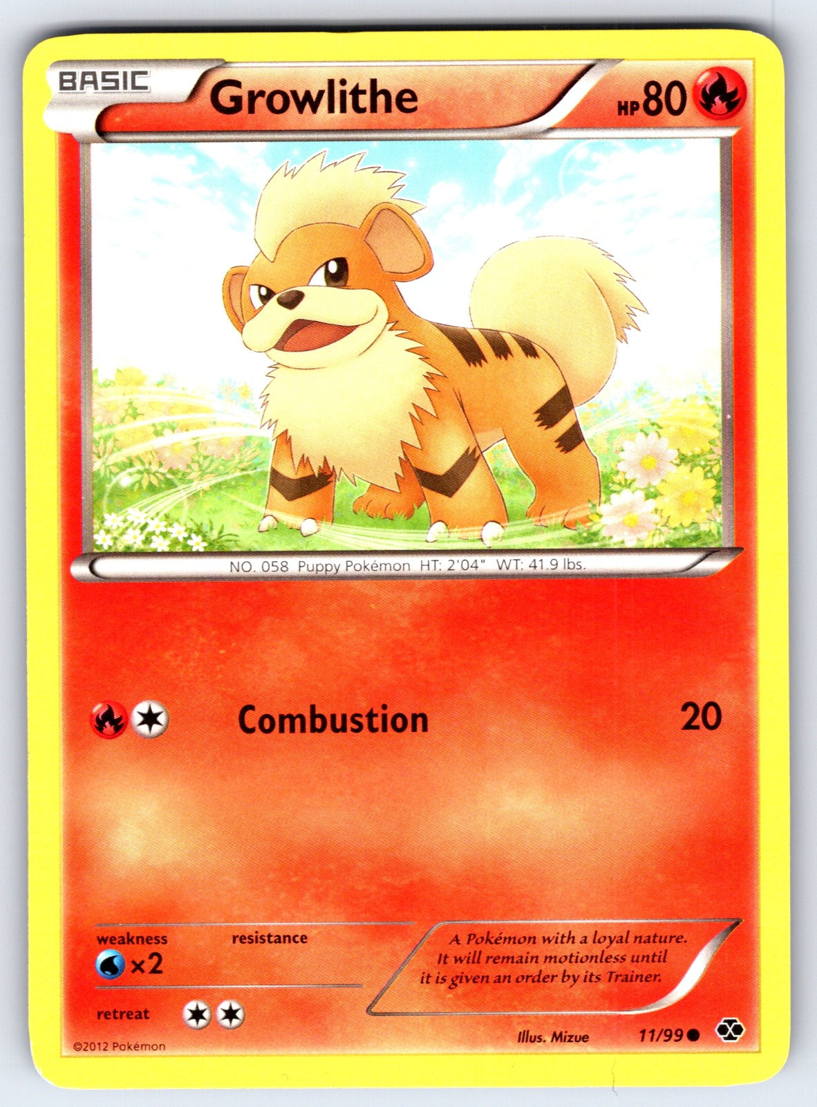 Growlithe (11) Common Next Destinies 11/99 LP 2012
