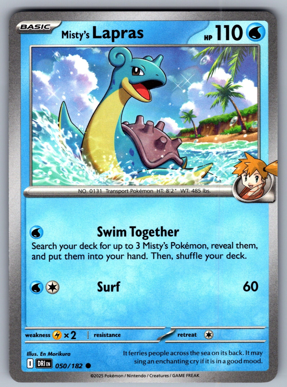 Misty's Lapras Common SV10: Destined Rivals 050/182 NM 2025