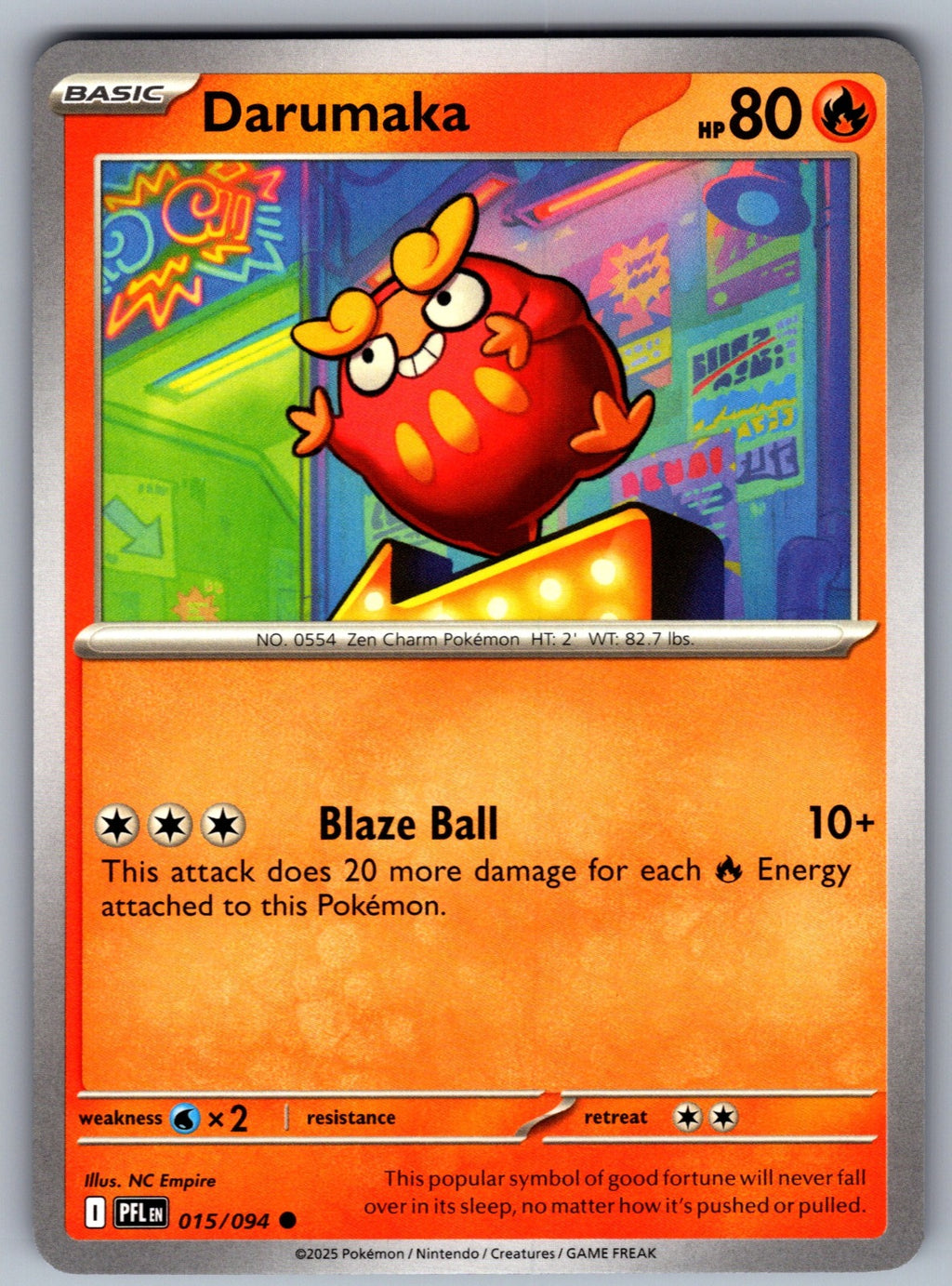 Darumaka Common ME02: Phantasmal Flames 015/094 NM 2025