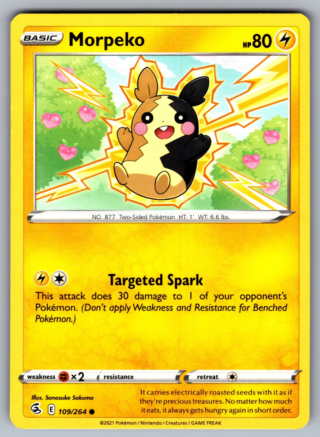 Morpeko (109) Common SWSH08: Fusion Strike 109/264 NM 2021