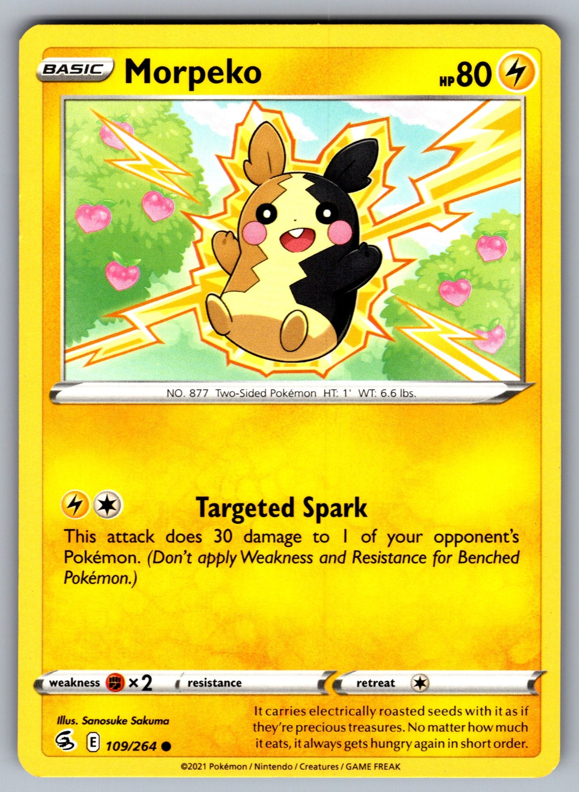 Morpeko (109) Common SWSH08: Fusion Strike 109/264 NM 2021