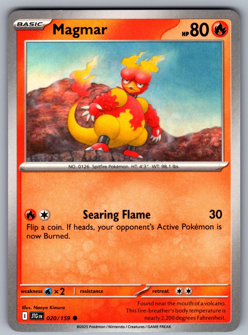 Magmar Common SV09: Journey Together 020/159 NM 2025