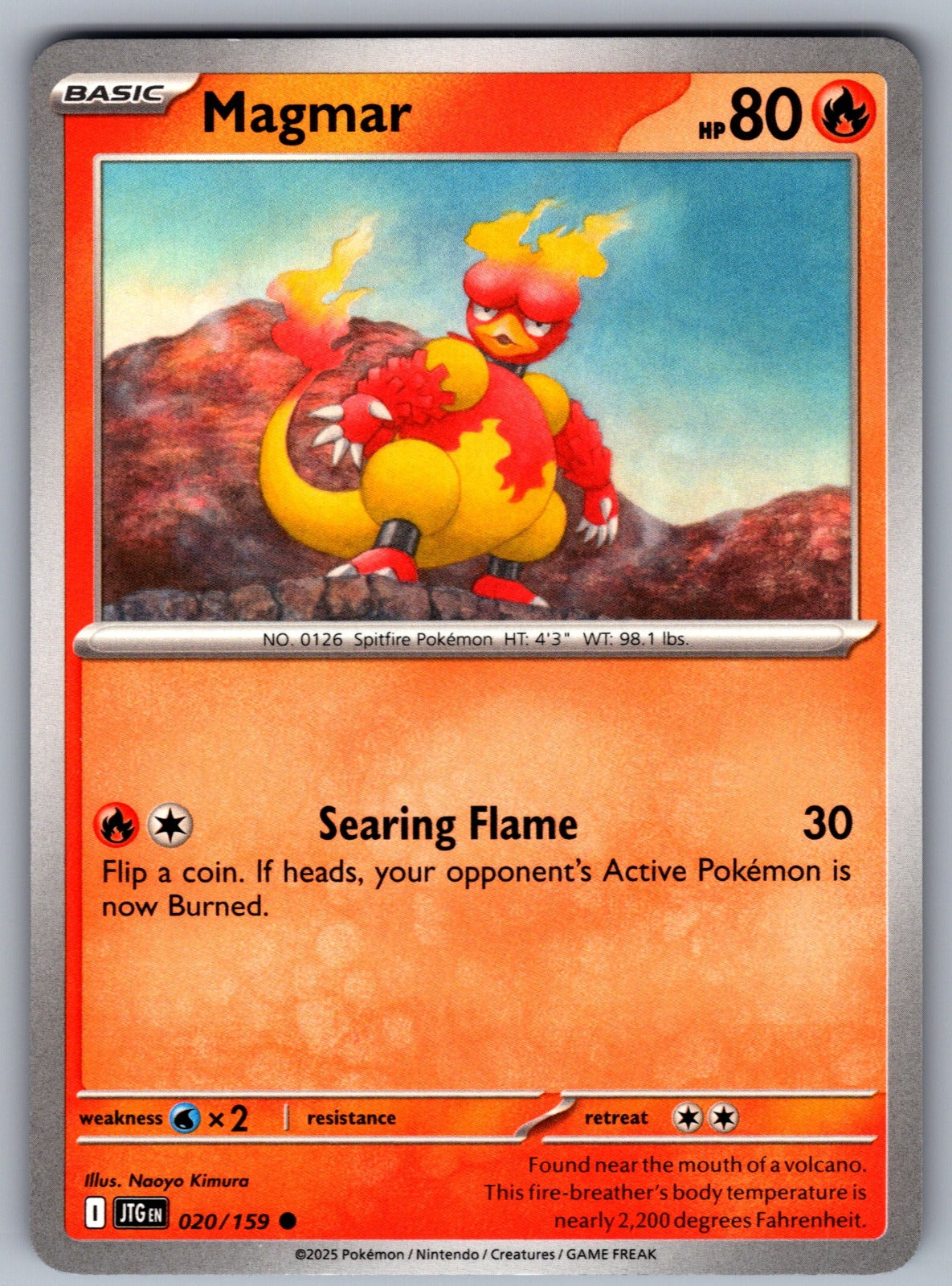 Magmar Common SV09: Journey Together 020/159 NM 2025
