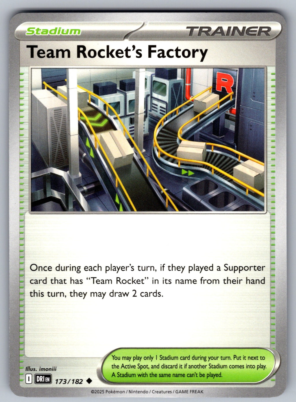 Team Rocket's Factory Uncommon SV10: Destined Rivals 173/182 NM 2025