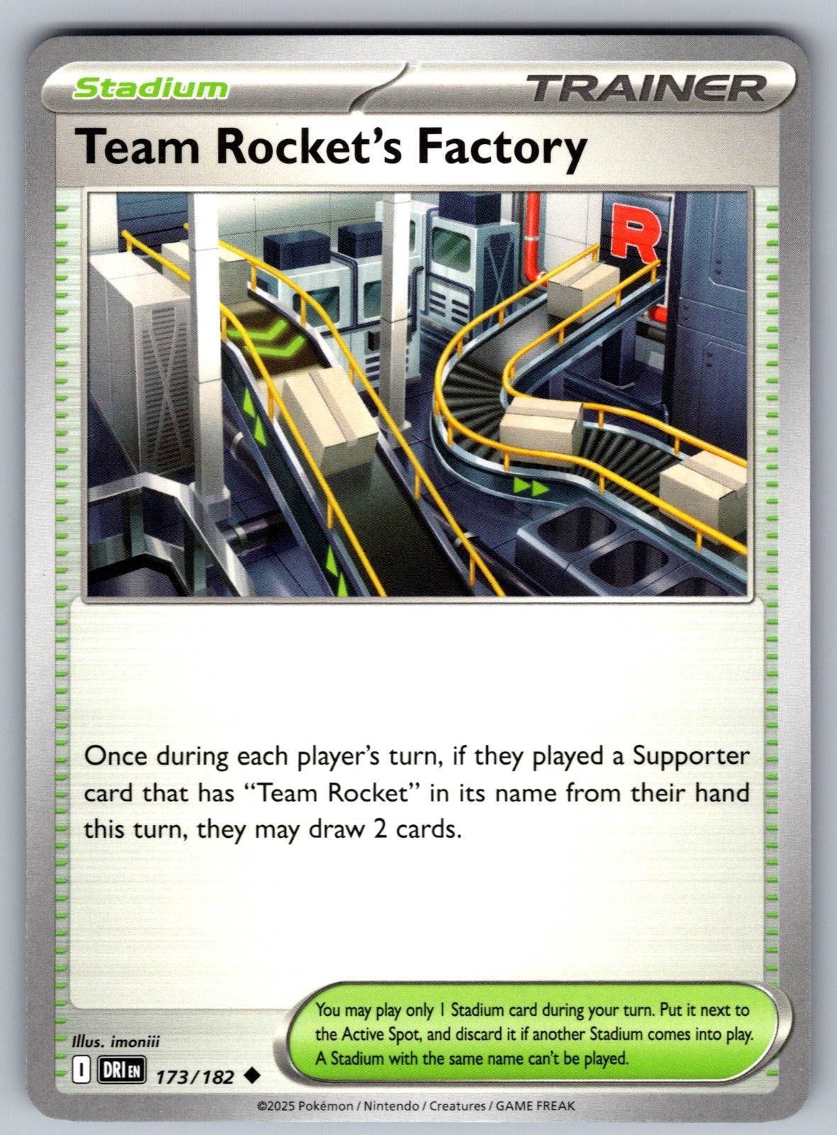 Team Rocket's Factory Uncommon SV10: Destined Rivals 173/182 NM 2025