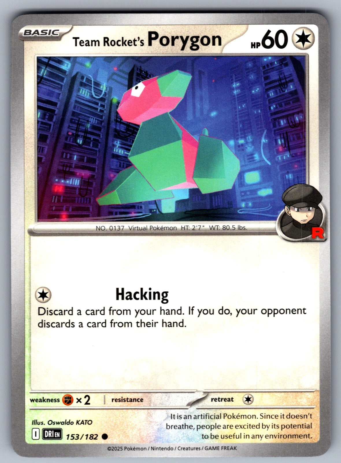 Team Rocket's Porygon Common SV10: Destined Rivals 153/182 NM 2025