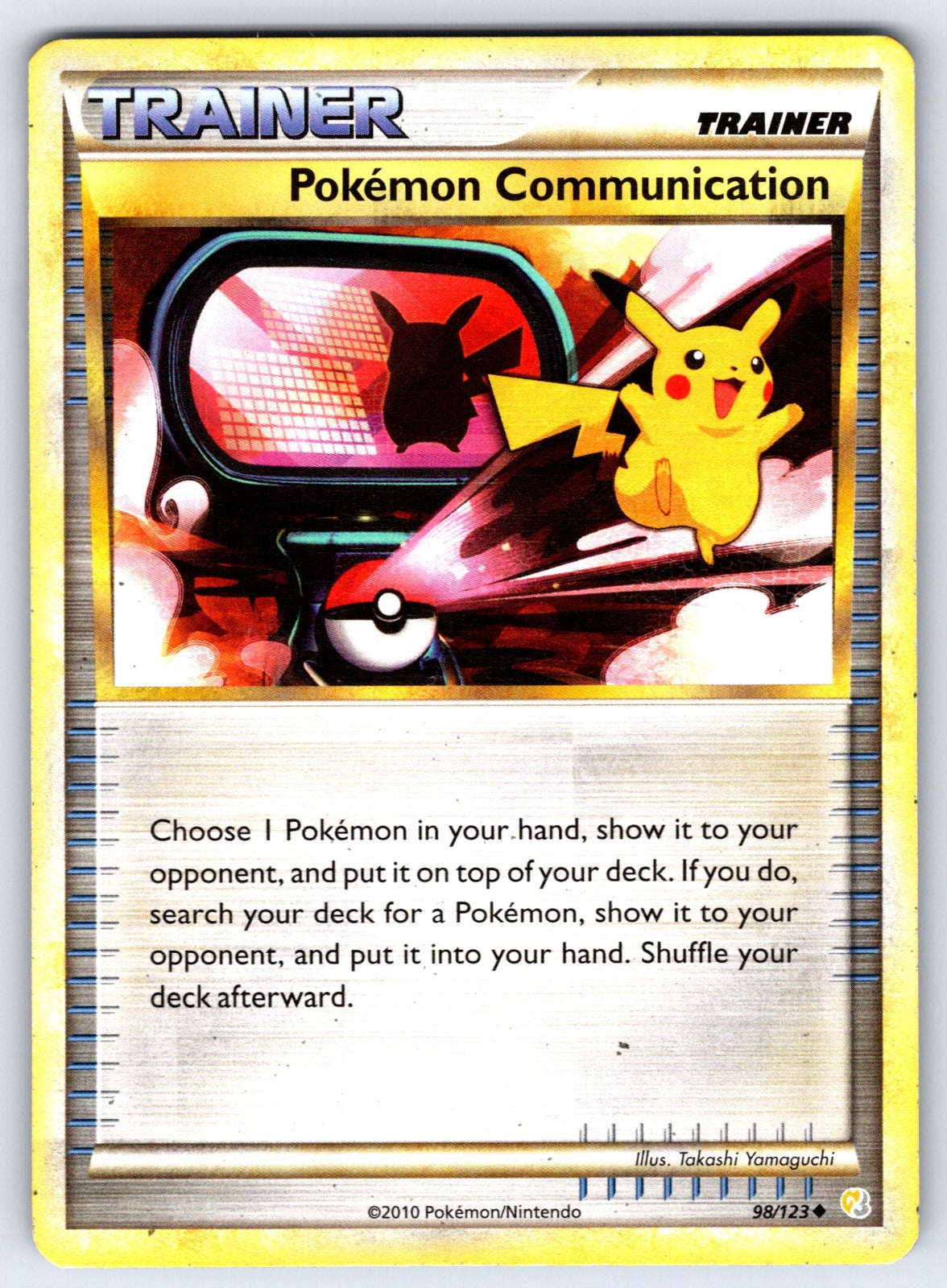 Pokemon Communication Uncommon HeartGold SoulSilver 98/123 LP 2010