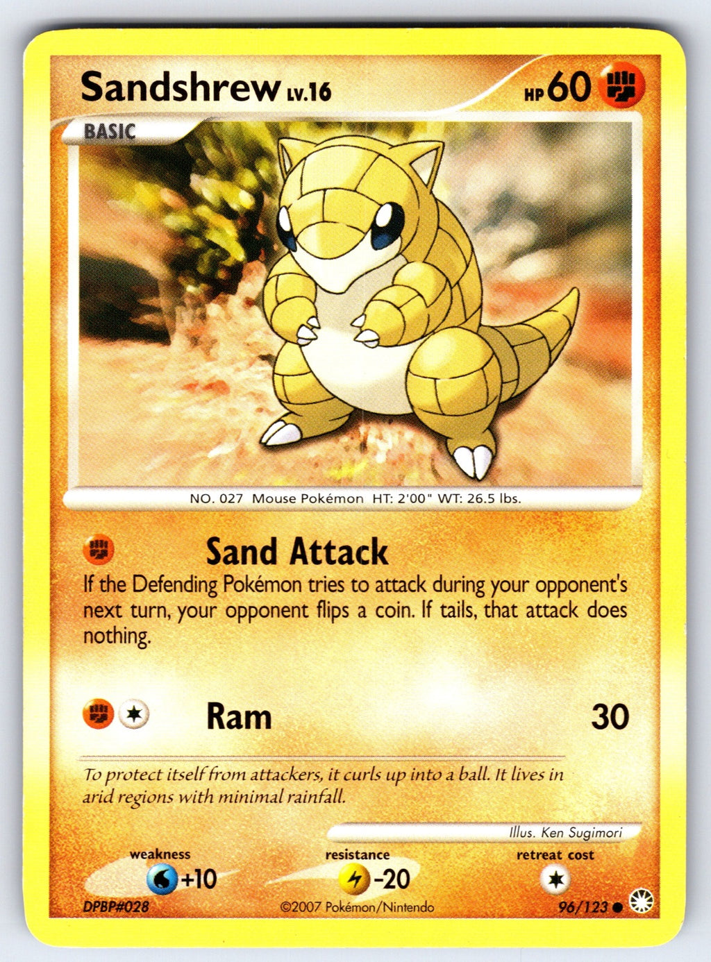 Sandshrew Common Mysterious Treasures 96/123 LP 2007