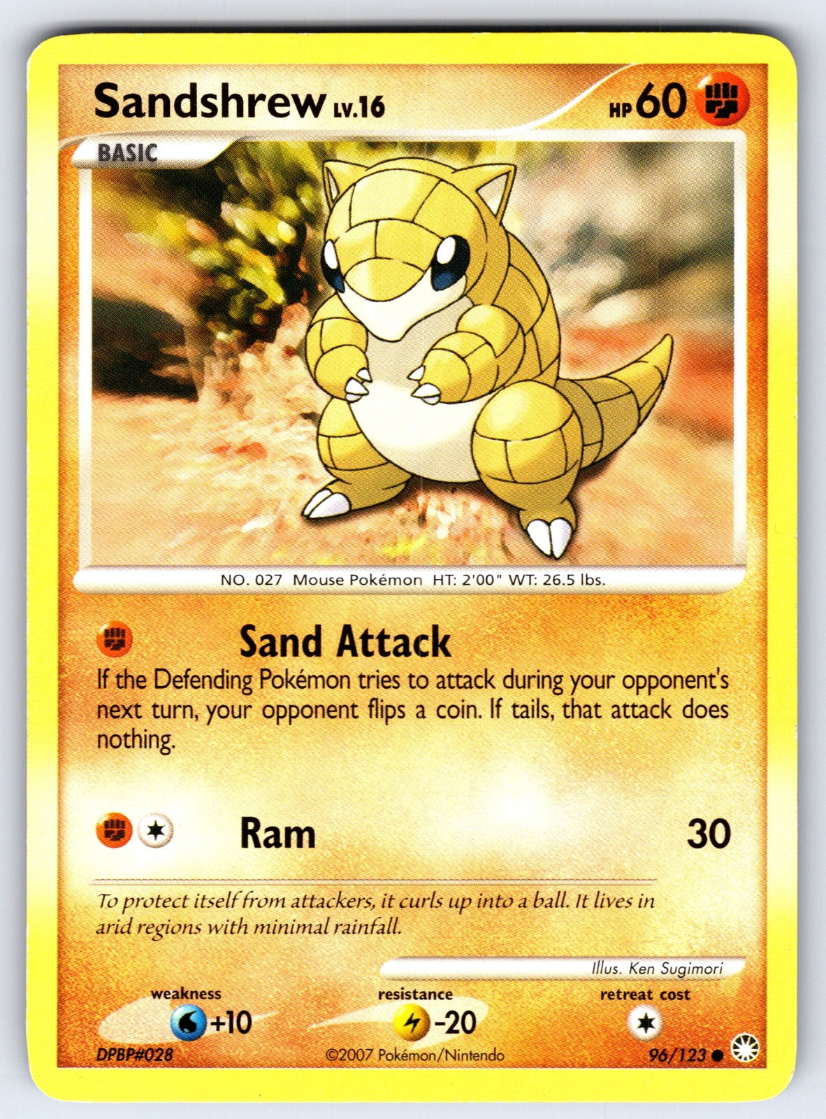 Sandshrew Common Mysterious Treasures 96/123 LP 2007
